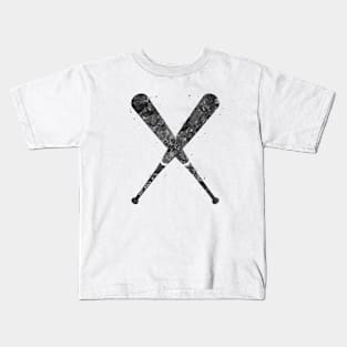 Baseball bat black and white Kids T-Shirt